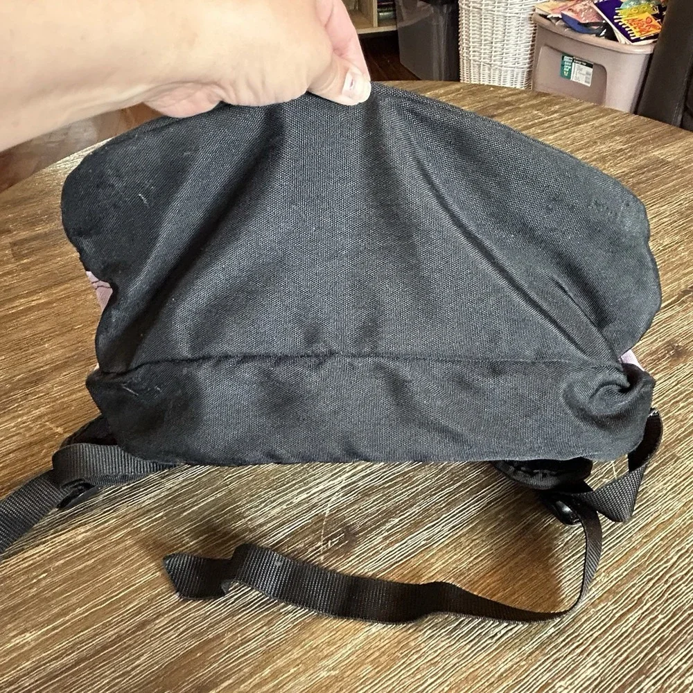 Eastpak Backpack Purple And Black Canvas Book Bag